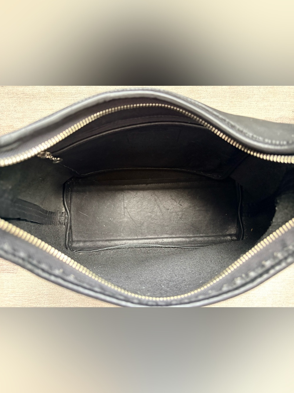 COACH Vintage Legacy Hobo Black Leather Nickel Shoulder Bag Handbag Purse 9058 - Picture 8 of 10